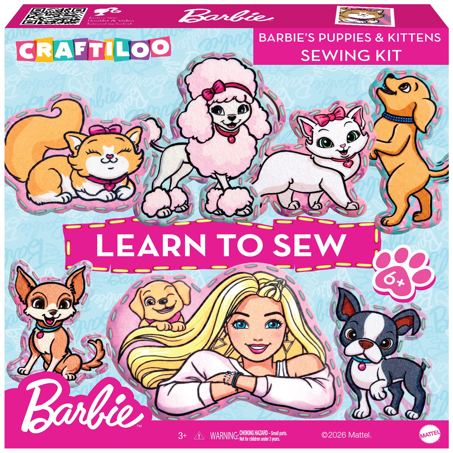 Barbie Puppies & Kittens Sewing Kit – Product Box