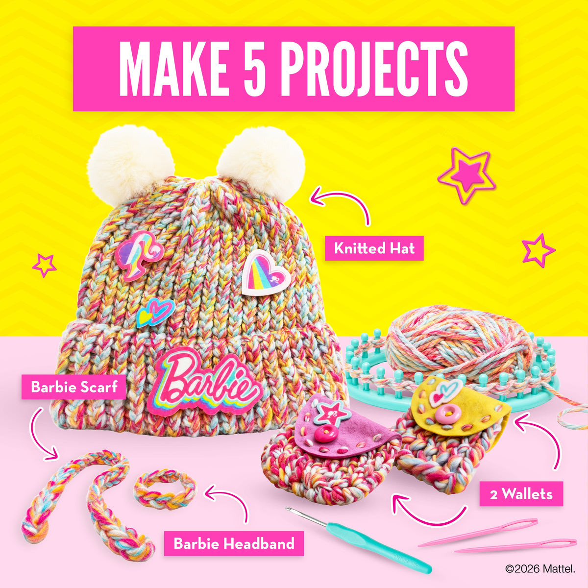 Barbie Loom Knitting Kit contents