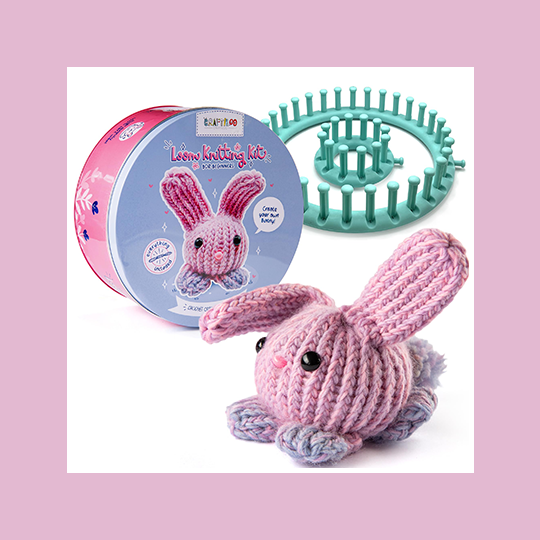 Bunny Loom Knitting & Crochet Kit – Beginner Craft Set for Kids & Adul ...